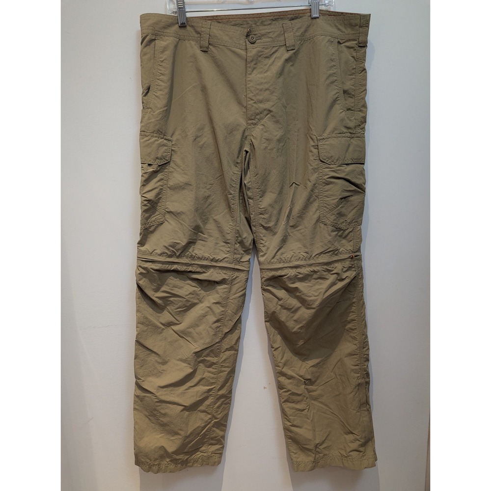 Eddie Bauer Convertable Hiking Pants Shorts Mens Size 38 x 34 Tan Khaki‎ Cargo